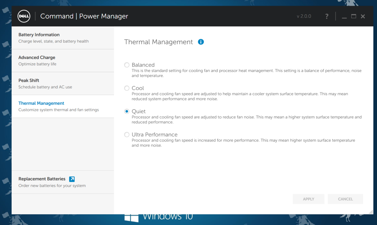 Dell xps fan control software free
